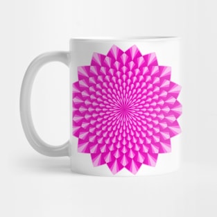 Pink Floral Mandala with 3D Effect Mug